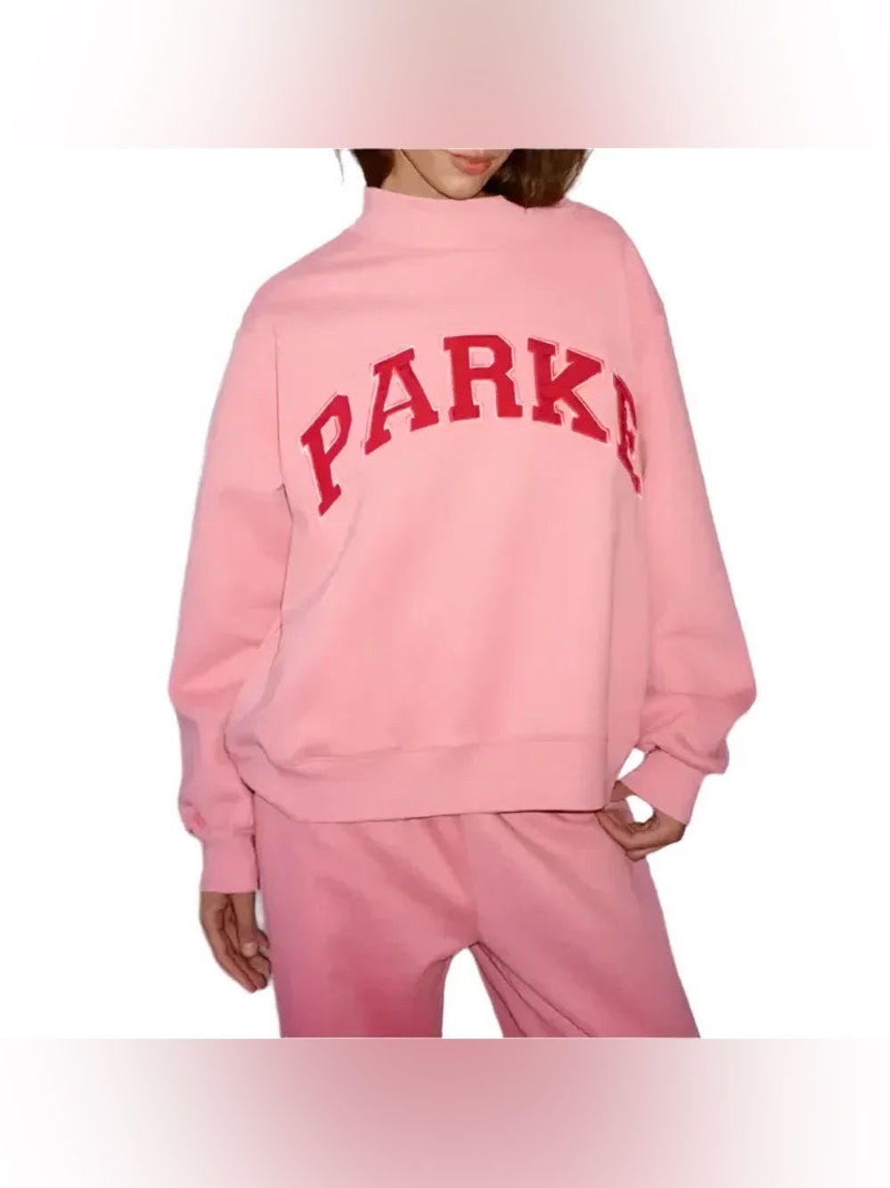 Parke Varsity Mockneck Valentines Day Collection in Pink & Red Size L/XL Rare